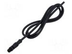 Connector: M8 | 1m | male | PIN: 3 | 3A | 60V | IP67 | straight | plug