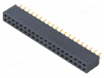 Connector: pin strips | socket | female | PIN: 40 | straight | THT | 2x20