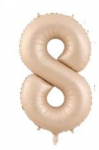 Riff 1m Folio Balloon Number 8 Matte Beige