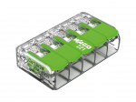 Compact splicing connector 5 x 0.2 - 4 mm&sup2; for all wire types - green