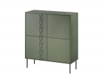 Cama 4D chest of drawers TRESSE 100x40x110 matte green
