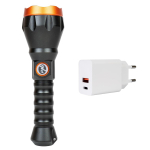 PNI Adventure F550 Crystal LED flashlight, 10W, made of aluminum, 2500lm, up to 700m, 4000mAh, IPX6, with PNI CHG300 power supply included