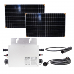 Solar photovoltaic kit PNI Green House M600 with microinverter and 2 solar panels of 375W
