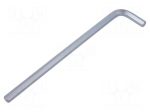 Wrench: hex key | HEX 8mm | L: 208mm | alloy steel | long