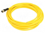 Cable: for sensors/automation | M8 | PIN: 4 | straight | 5m | plug | PUR