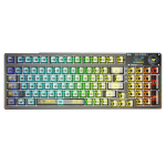 Aula F98 Pro Wireless & Bluetooth 99 Keys 3In1 Hot-Swappable Mechanical Keyboard Black