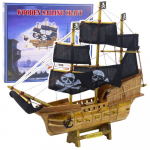 M&auml;nguala | PC | Konsoolid | Tarvikud // M&auml;nguasjad ja m&auml;ngud lastele // Model Kolekcjonerski Dekoracyjny Statek Żaglowiec Piracki Czarny 33x29cm