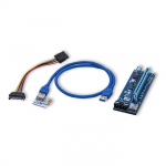 Qoltec Riser PCI-E 1x - 16x | ver. USB 3.0 | SATA/ IDE MOLEX 4pin