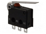 Microswitch SNAP ACTION | with lever | SPDT | 0.1A/30VDC | ON-(ON)