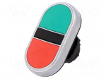 Switch: double | Stabl.pos: 1 | 22mm | green/red | IP66 | Pos: 2 | &Oslash;22mm