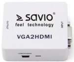 Savio VGA &ndash; HDMI Full HD / 1080p 60Hz Converter/ Adapter