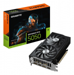 GIGABYTE GeForce RTX 5050 WINDFORCE OC V2 8G Graphics Card - 8GB GDDR6, 128bit, PCI-E 5.0, 2572MHz Core Clock, 2 x DP, 2 x HDMI, NVIDIA DLSS 4, GV-N5050WF2OCV2-8GD
