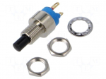 Switch: push-button | Pos: 2 | SPST-NO | 0.1A/30VDC | OFF-(ON) | &Oslash;6.5mm