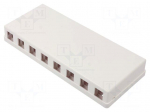 Case | white | Number of ports: 8 | for building in,wall mount