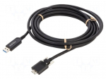 Cable | optical | USB A plug,USB B micro plug | 5m | black | 10Gbps
