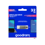 V&auml;lised salvestusseadmed // USB m&auml;lupulgad // Pendrive Goodram USB + USB C 32GB srebrny