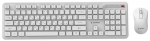 Keyboard and mouse Gembird Desktop set Slim Pro Business wireless RU White