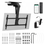 Maclean electric TV mount, ceiling mount, Tuya support, max. VESA 800x400, reg. in pos. +90&deg;~-90&deg;, for TV 43-86", max. 45kg, MC-109 T