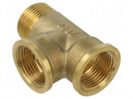 Splice terminal: tee fitting | female-female-male | brass CW617N