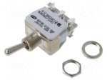 Switch: toggle | Pos: 2 | DPDT | ON-ON | 15A/250VAC | 15A/12VDC | 600H
