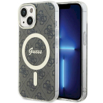 Guess GUHMP15MH4STW Hardcase IML 4G MagSafe for iPhone 15 Plus/14 Plus 6.7" / brown