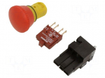 Switch: emergency stop | 16mm | NC | red | Button marking: NOT HALT