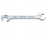 Wrench: flat | double-sided,bent | 7mm | L: 89.5mm | Plating: chromium