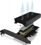ICY BOX IB-PCI214M2-HSL, adapter (black)