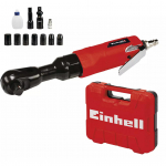 EINHELL TC-PR 68 pneumatic ratchet wrench, impact wrench red/black, loosening torque 68 Nm, 1/2", incl. 7 sockets, case