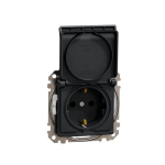 Built-in 1-gang socket grounded with cover, mechanical SEDNA Design