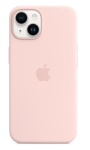 Back panel cover Apple - iPhone 14 Silicone Case with MagSafe Chalk Pink