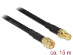 Delock SMA, M-F, 15m, Black - 89425