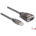 USB-kaabel Delock USB-A - RS-232 1 m Black (61400)