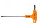 Wrench: hex key | spherical | HEX 4mm | Overall len: 179mm