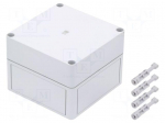 Enclosure: multipurpose | X: 130mm | Y: 130mm | Z: 99mm | PK | light grey