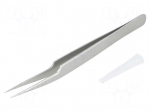 Tweezers | 115mm | Blades: curved,narrowed | Blade tip shape: sharp