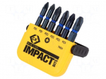 Kit: screwdriver bits | Pcs: 6 | Pozidriv&reg; | 50mm | Size: PZ1,PZ2,PZ3