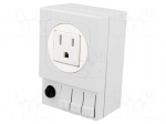 USA-type socket | 125VAC | 6.3A | IP20 | DIN | 92x62x48mm