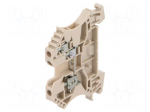 Splice terminal: rail | 2.5mm2 | ways: 1 | terminals: 3 | beige | TS35