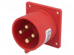 Connector: AC supply 3-phase | socket | male | 32A | 400VAC | IEC 60309