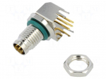 Connector: M8 | male | PIN: 6 | angled 90&deg; | on PCBs | socket | 1.5A | IP68