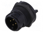 Connector: circular | socket | male | PIN: 4 | Buccaneer 4000 | THT | 5A