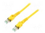 Patch cord | S/FTP | 6a | stranded | Cu | PUR | yellow | 5m | halogen free