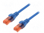 Patch cord | U/UTP | 6 | stranded | Cu | LSZH | blue | 3m | 26AWG