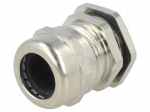 Cable gland | 1,5 | IP68 | Mat: brass | Body plating: nickel