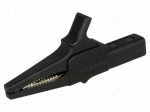 Crocodile clip | 32A | 1kVDC | black | Grip capac: max.20mm