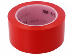 Tape: marking | red | L: 33m | W: 50mm | Thk: 0.13mm | 2.5N/cm | 130%