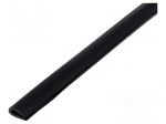 Hole and edge shield | PVC | L: 10m | black | H: 9mm | W: 5mm | -30&divide;70&deg;C