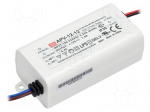 Power supply: switched-mode | LED | 12W | 12VDC | 1A | 90&divide;264VAC | IP42