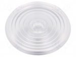 LED lens | round | Mat: PMMA plexiglass | transparent | H: 23.6mm